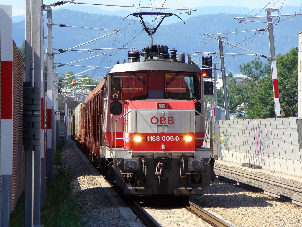 1163 005-0 bei Salzburg M�lln-Altstadt. 25.08.2010