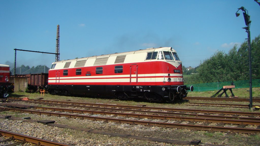 118 141-1 der DR, DB Museum Chemnitz Hilbersdorf, 20.08.2011.