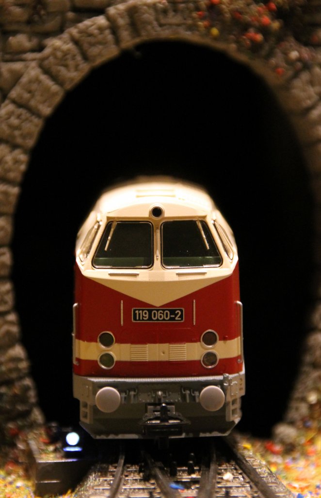 119 060-2 auf einer Modellbahnanlage in Zeulenroda. Foto 25.11.2012
