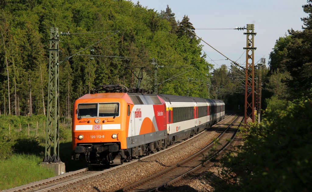 120 112-8  M�rklin My World  mit dem IC 182 (Z�rich HB-Frankfurt(Main) Hbf) bei Hattingen 17.5.12 