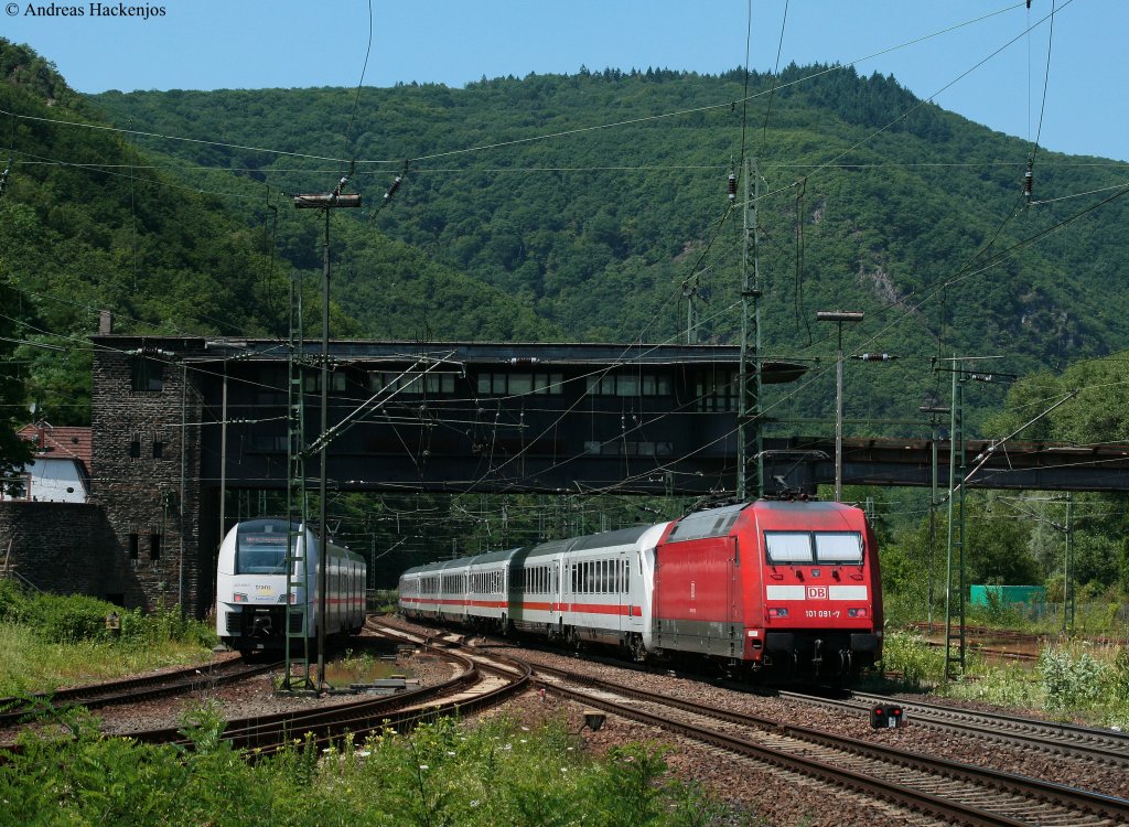 120 126-8 und 101 091-7 mit dem IC 2112 (Stuttgart Hbf-Hamburg-Altona) in Bingen  19.7.10