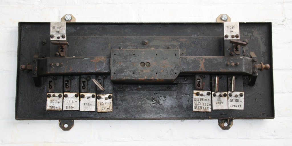 12.4.2012. Eisenbahnerlebniszentrum Pasewalk. Altes Schl�sselwerk.