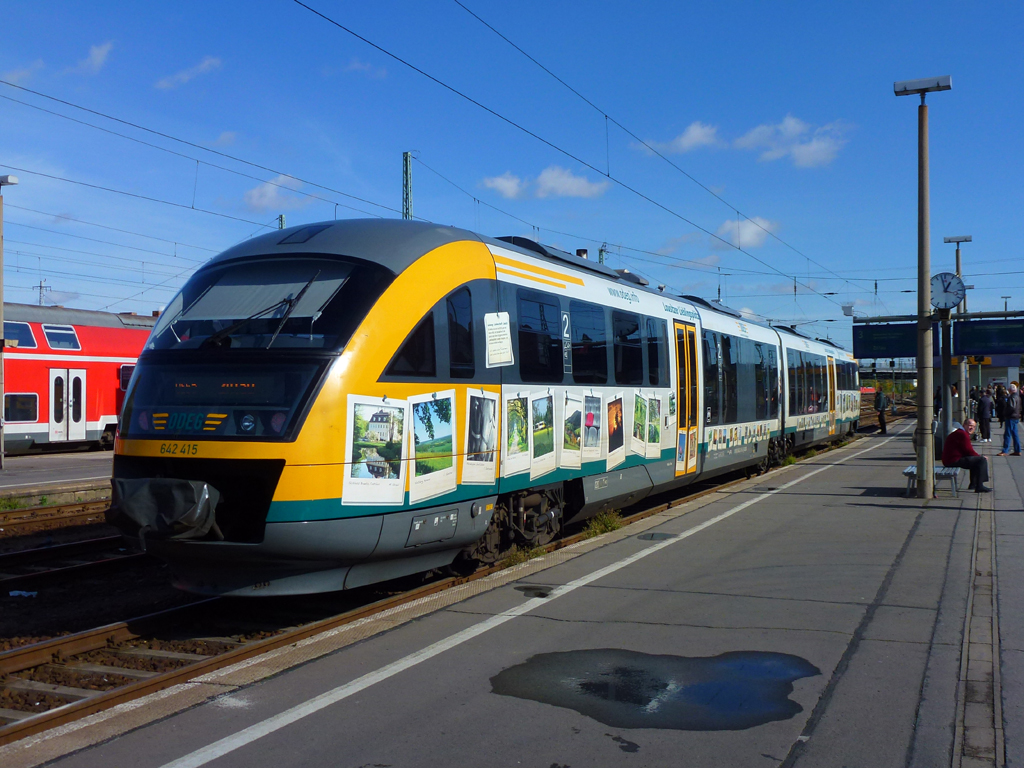 13. Oktober 2012 - OE65 im Bahnhof Cottbus weiter als OE65 nach Zittau.