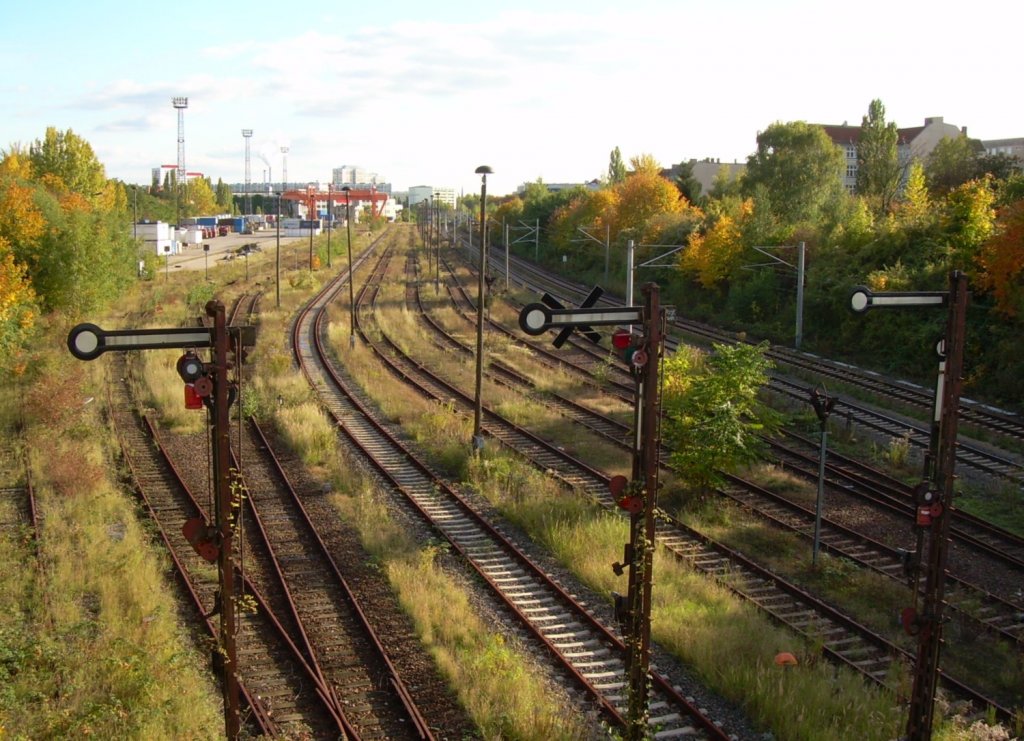 13.10.2007 Berlin Frankfurter Allee. Ausfahrsignale Richtung Greifswalder Str.