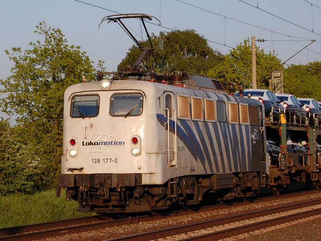 139 177-0 Lokomotion am Abend des 21.05.2010 bei Peine