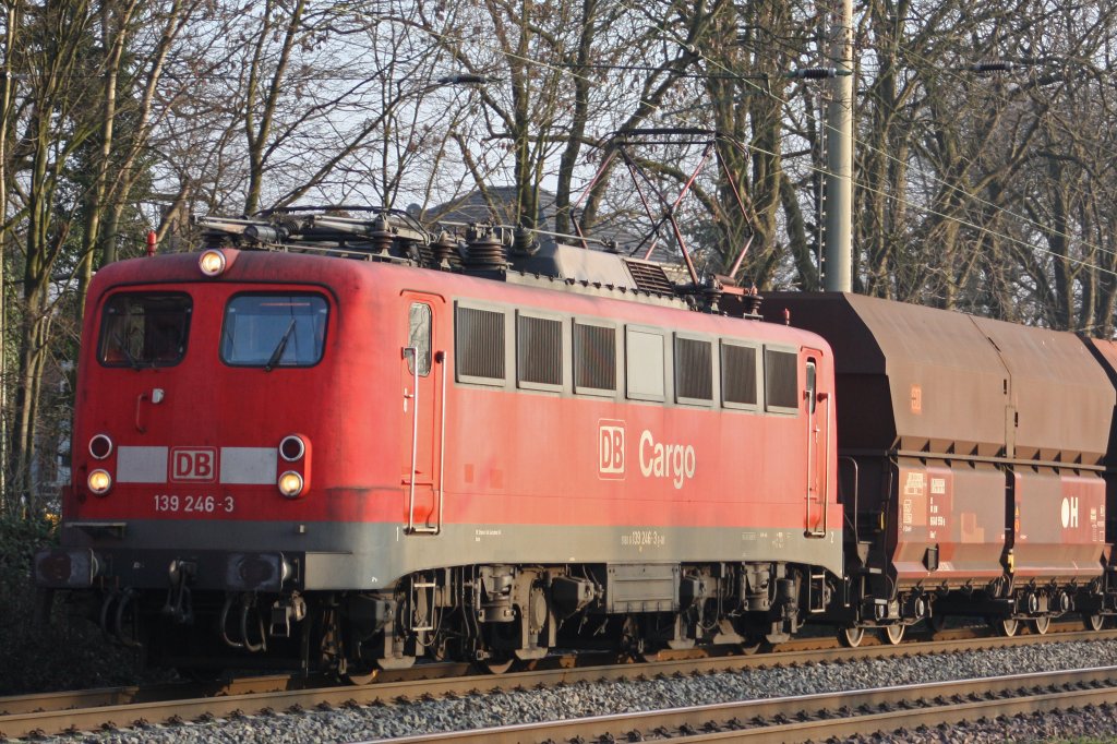 139 246-3 (DB Cargo) am 17.2.11 in Ratingen-Lintorf