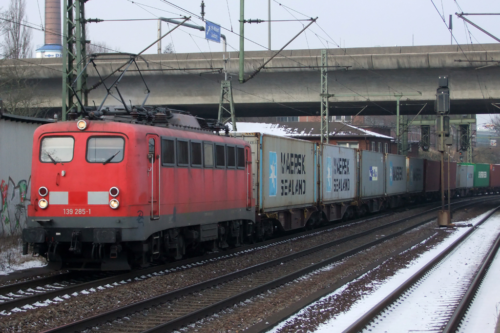139 285-1 in Hamburg-Harburg 26.1.2013
