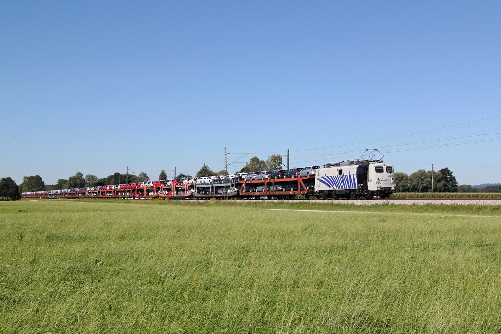 139 555 mit einem Autozug am 28.08.2012 bei bersee.