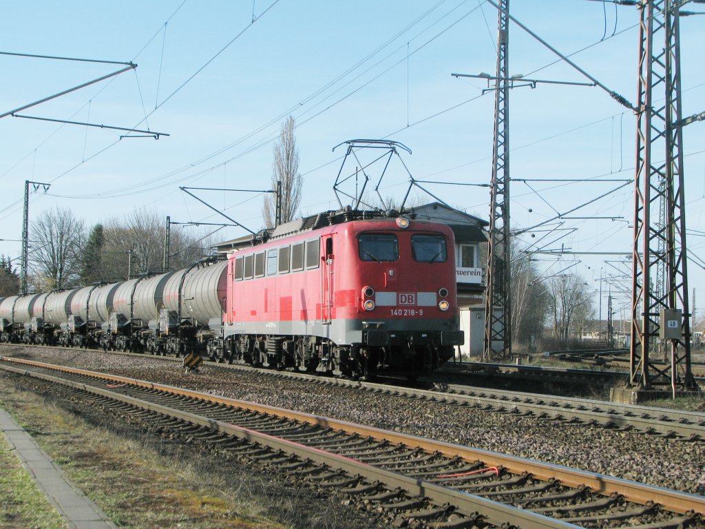 140 218-9 in Lehrte am 23.03.2011.