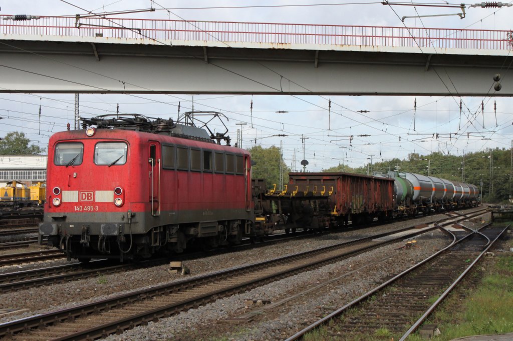 140 495 mit Gz am 7.10.11 in Duisburg-Entenfang