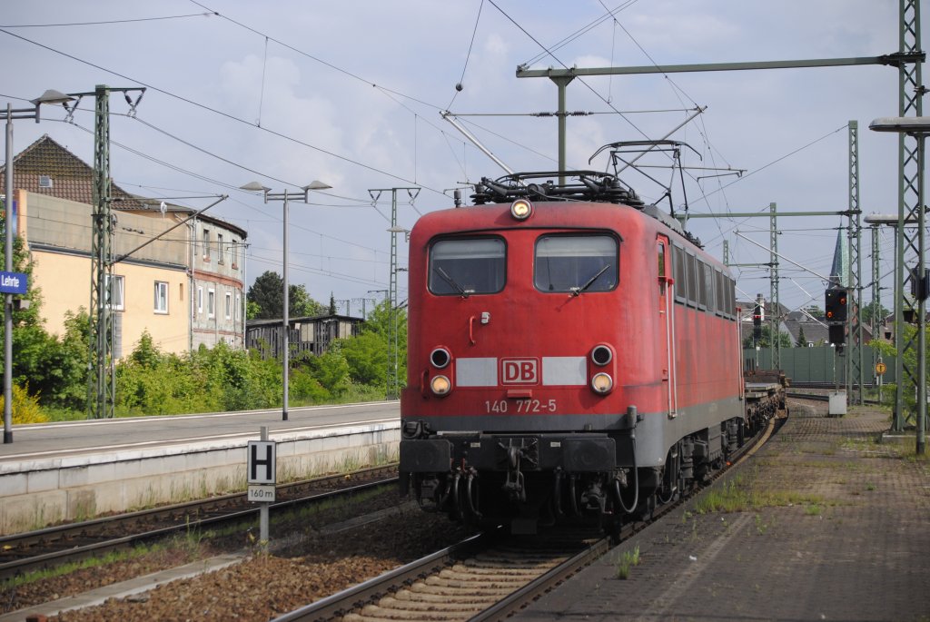 140 772-5, fhrt am 27.05.2010 in Lehrte ein.