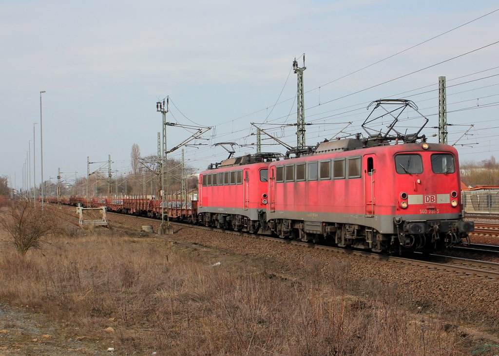 140 791-5 & 140 843-4 bei Porz(Rhein) am 25.03.2013