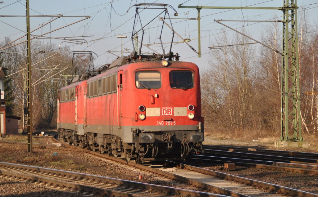 140 791-5, am 09.02.2011 aus dem Ex-BW Lehrte gefahren.