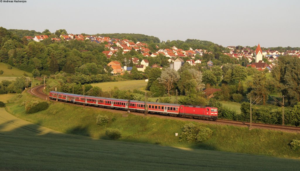 143 *** mit der  RB 19292 (Ulm Hbf-Geislingen(Steige) bei Lonsee 18.6.12