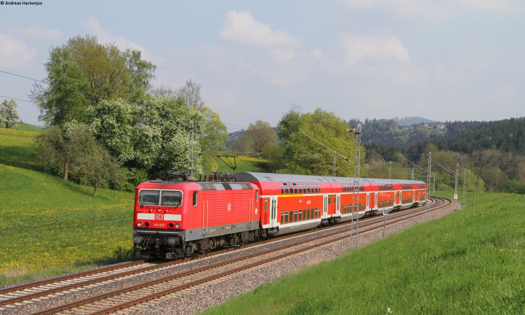 143 012-3 mit dem RE 19460 (Aalen-Stuttgart Hbf) bei Lorch 5.5.13
