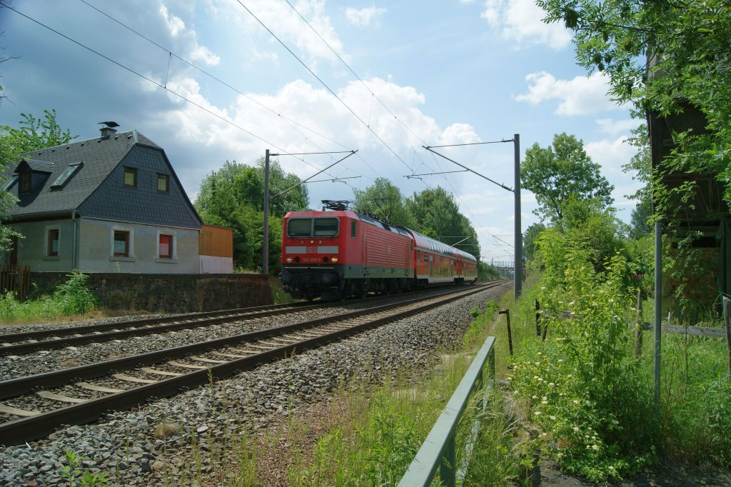 143 033 in Chemnitz-Schnau auf dem Weg nach Dresden Hbf. 29.05.2012