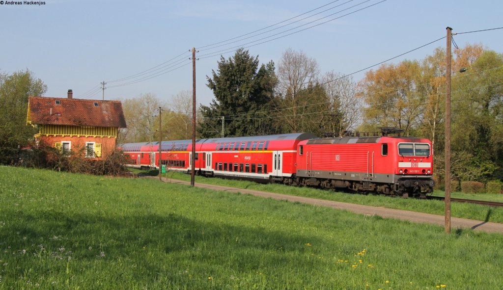 143 112-1 mit dem RE 22022 (T�bingen Hbf-Stuttgart Hbf) bei Wernau 24.4.13