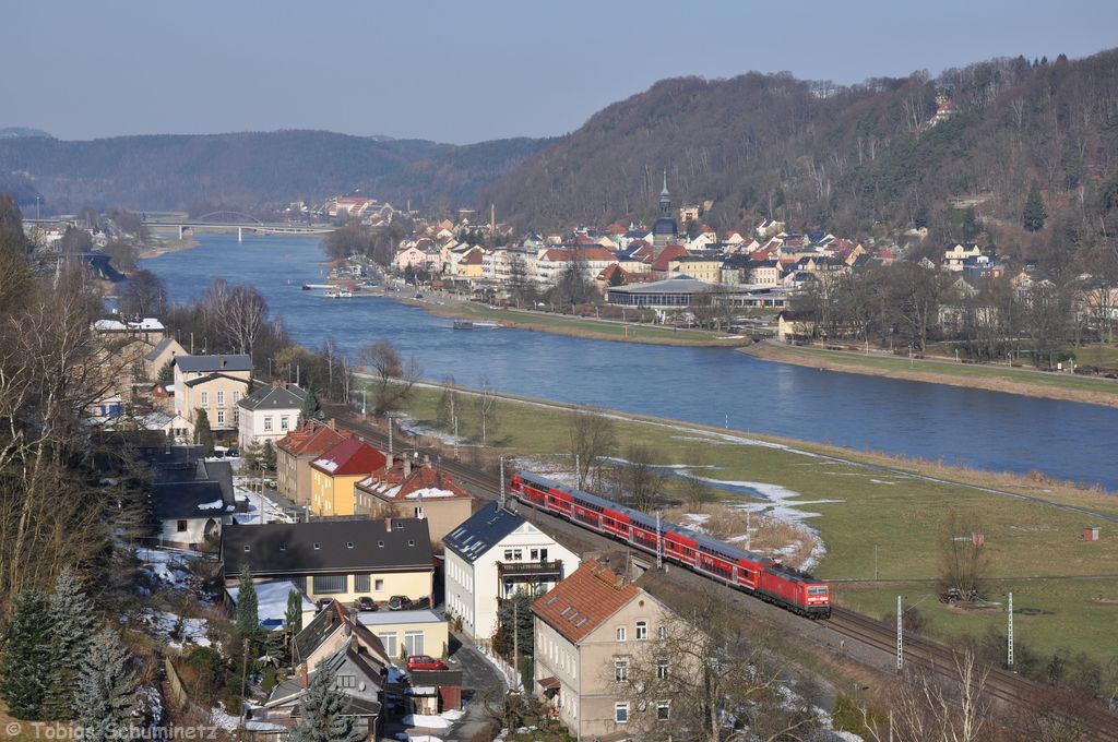 143 173 (91 80 6143 173-3 D-DB) + Dosto als S1 (37717) von Mei�en nach Sch�na am 05.03.2013 bei Krippen