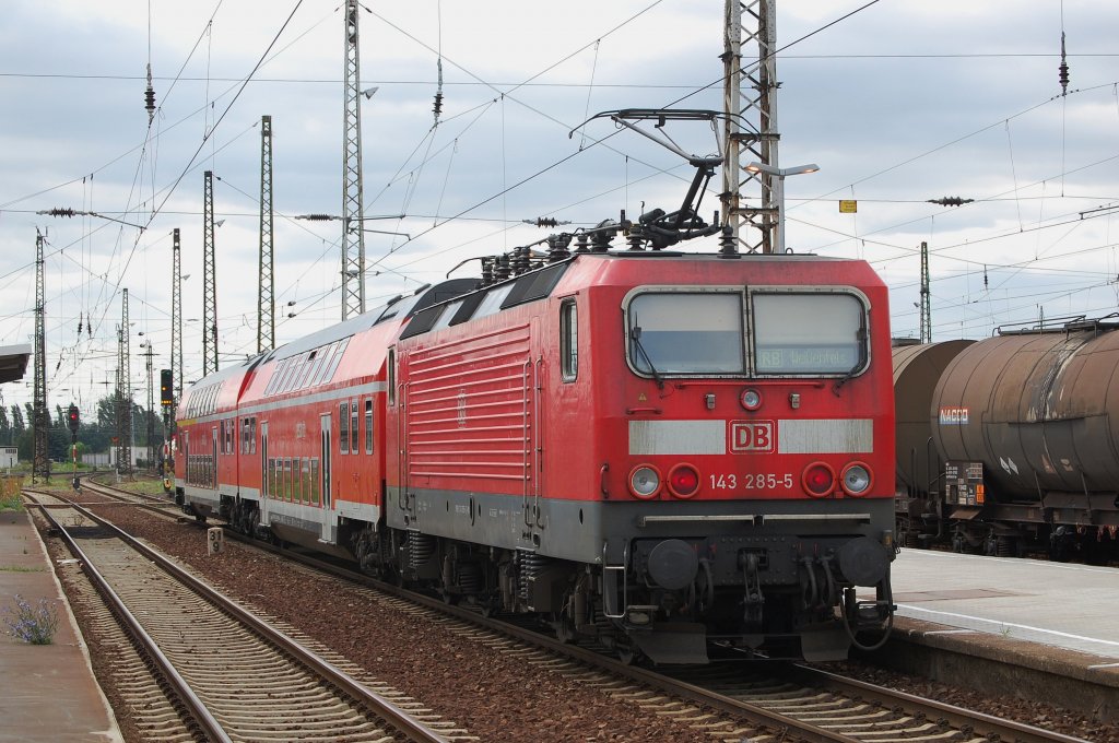 143 285-5 mit RB 26417 Leipzig Hbf - Weienfels, am 15.07.2011 in Grokorbetha