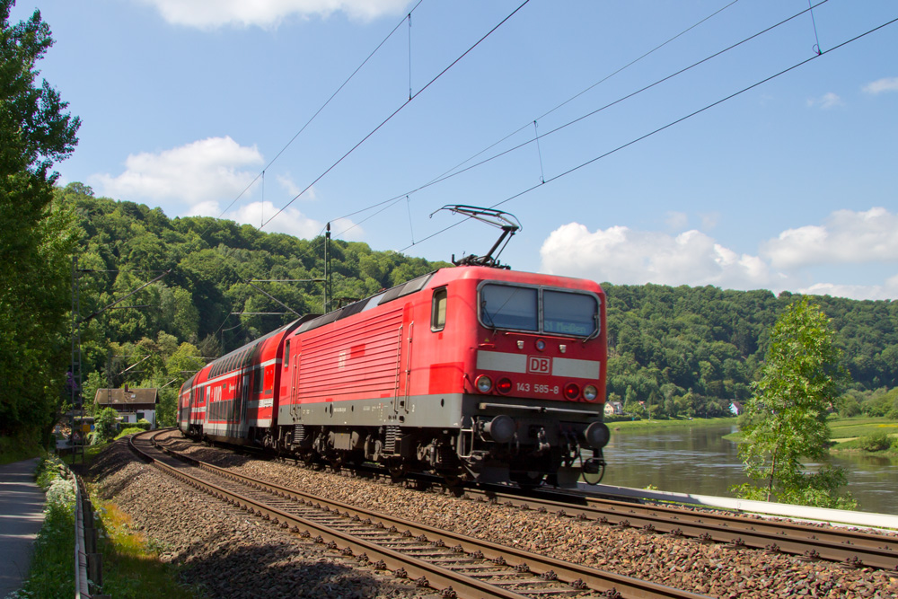 143 585 mit S1 nach Meien zwischen Wehlen und Obervogelgesang. 23.05.2013