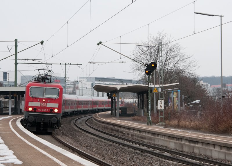 143 645-0 am 23. Januar 2010 in Stuttgart-Feuerbach.
