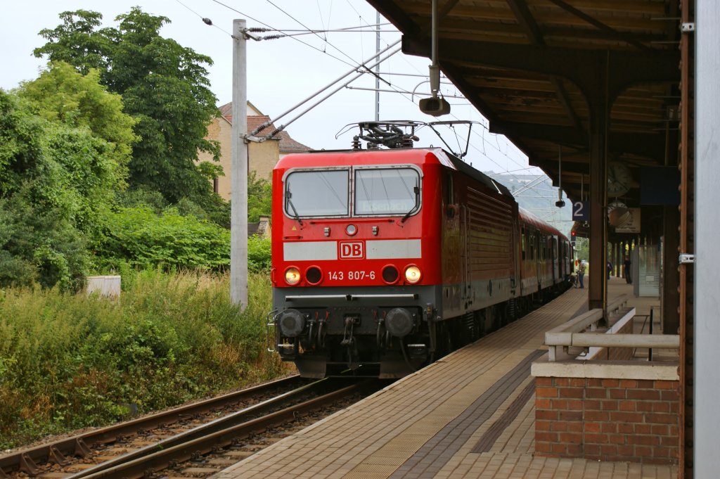 143 807-6 mit RB nach Eisenach in Bad Ksen am 25.06.2009