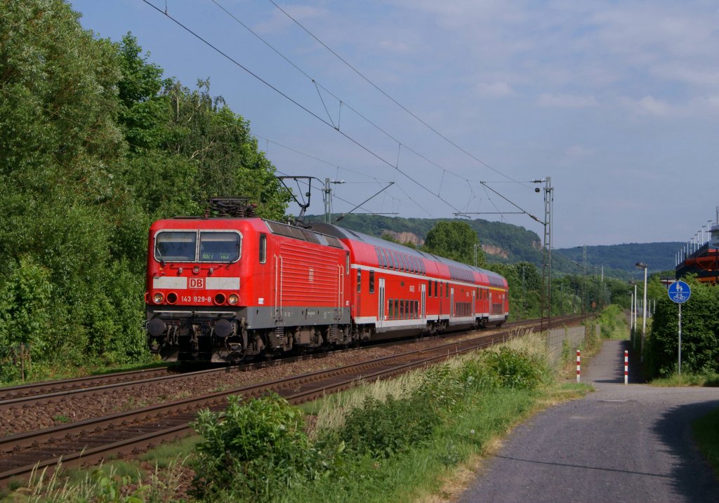 143 929-8 mit der RB 27 nach Kln Hbf in Bonn-Limperich am 02.06.2012