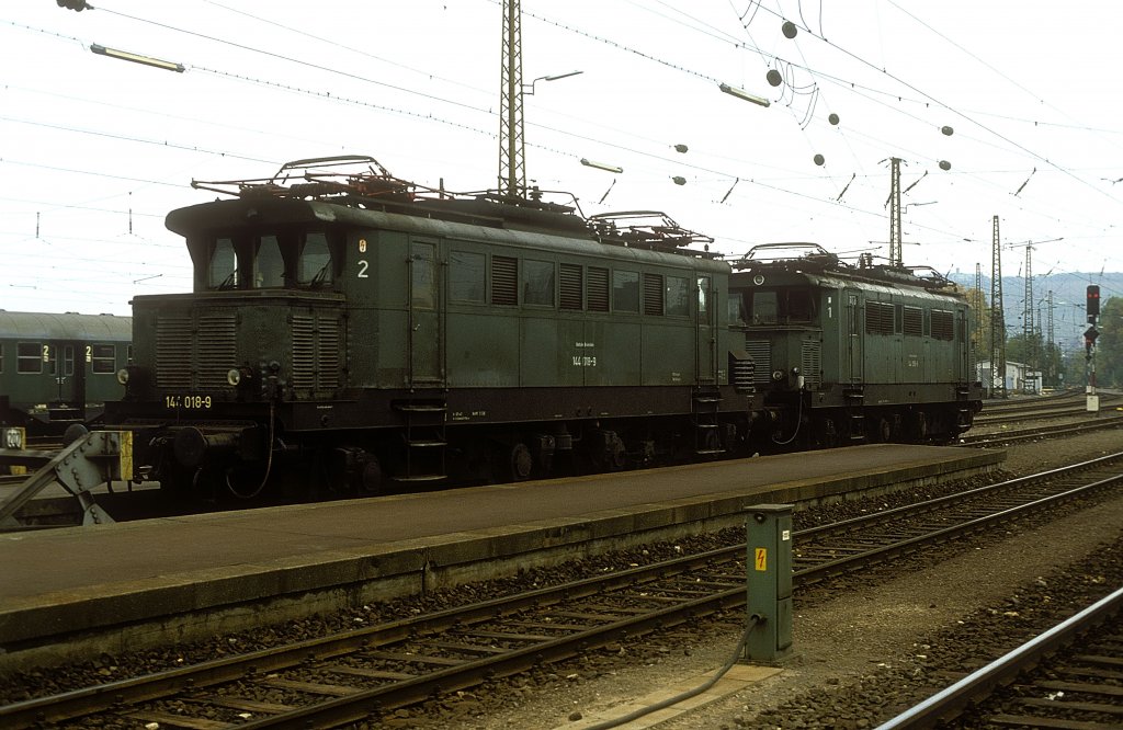 144 018 + 056  Heilbronn  06.11.82