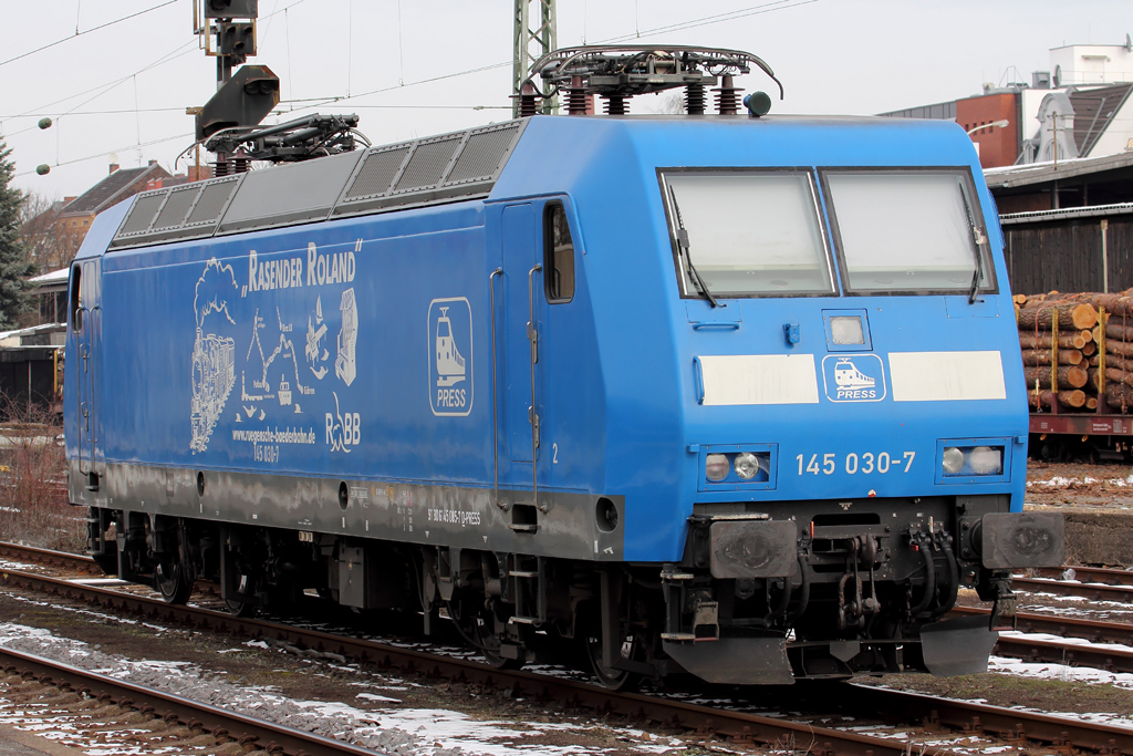 145 030-7 (145 065-7) in Bonn-Beuel 16.3.2013