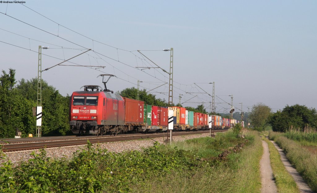 145 052-7 mit einem KV Zug bei Kndringen 6.6.13