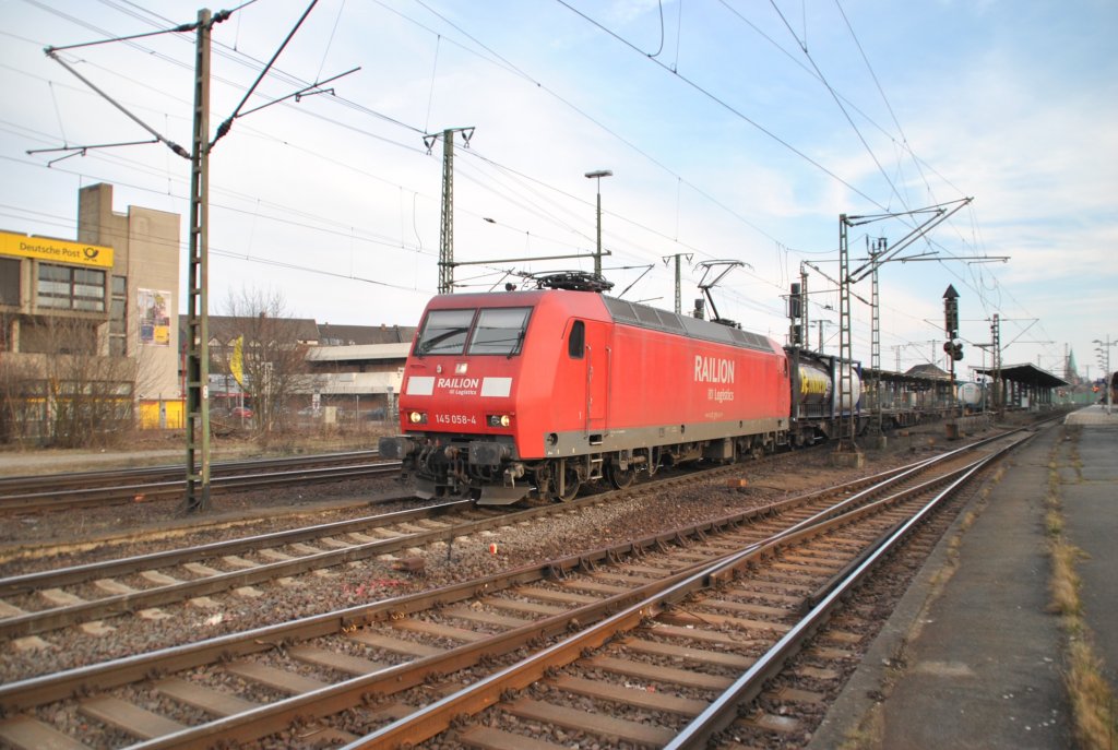 145 058-4, am 12.03.2011 in Lehrte.
