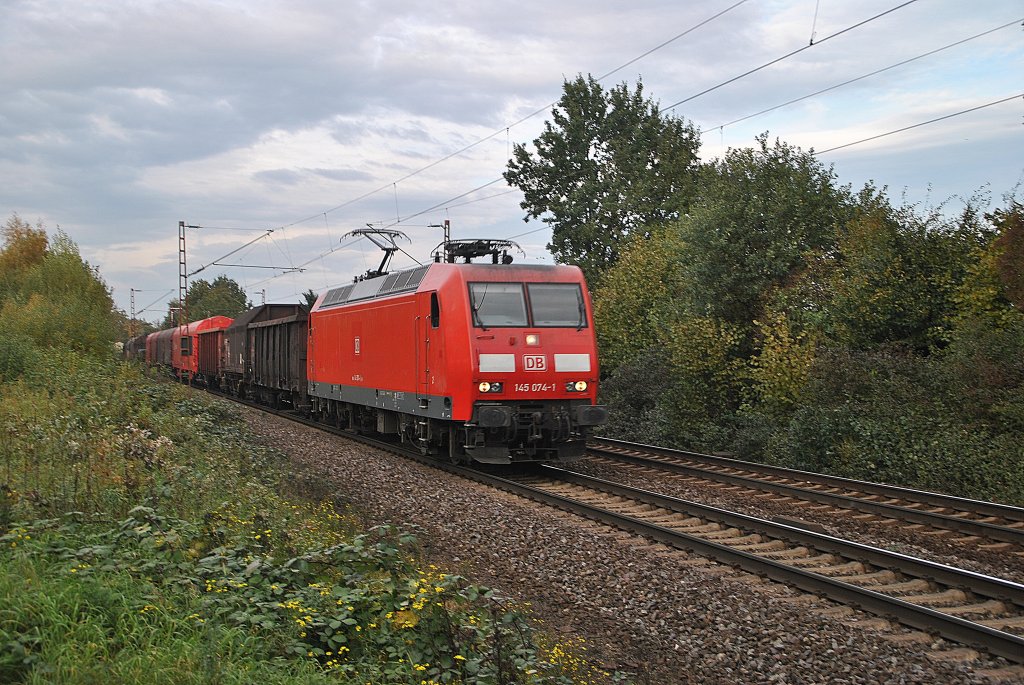 145 074-1 in Hannover/Limmer am 23.10.2010.