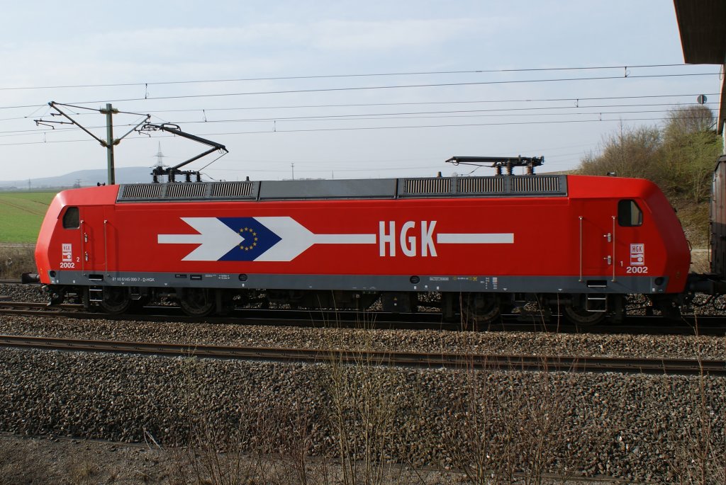 145-CL 012 (145 090-7) der HGK bei Iphofen am 29.03.2012