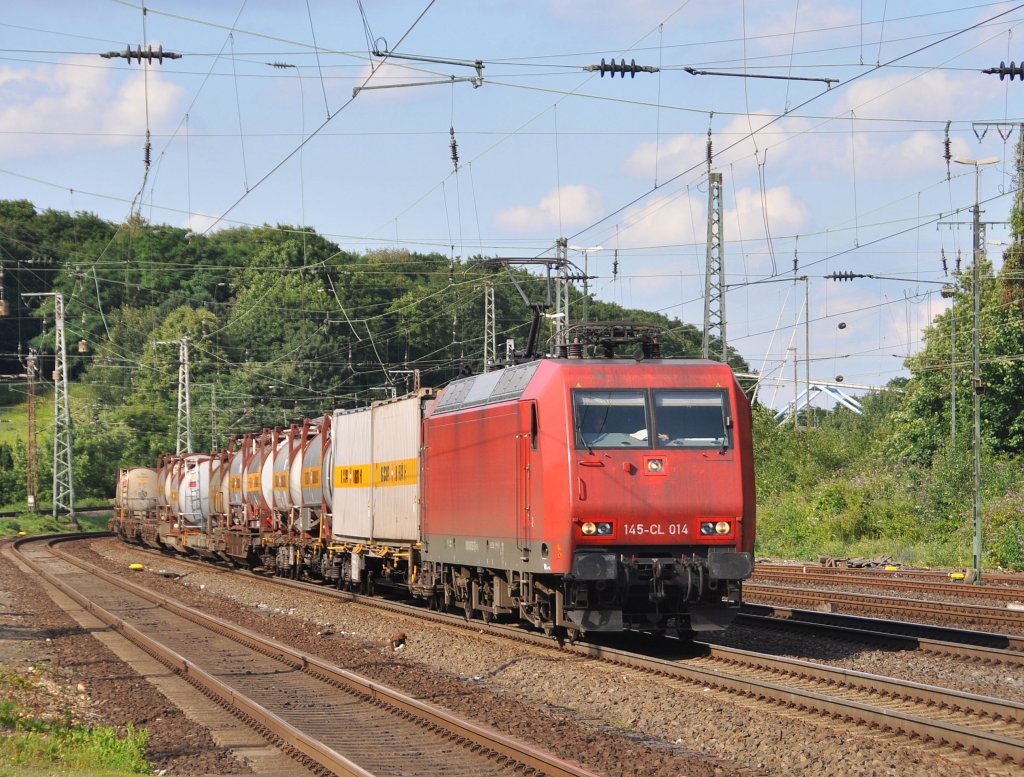 145-CL 014 Ascendos-CrossRail mit KLV-Zug in Kln-West Richtung Kln-Eifeltor am 12.7.2012