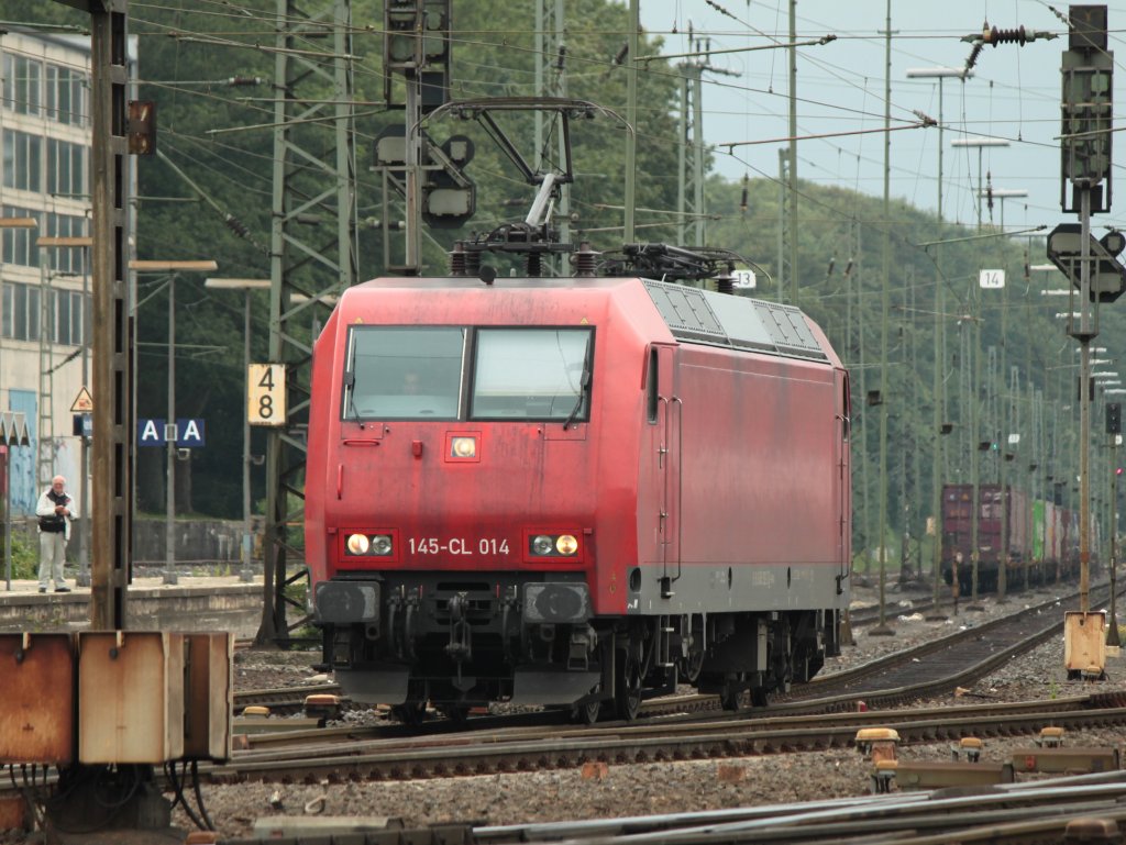 145-CL 014 von Crossrail rangiert am 26.07.2011 in Aachen West.