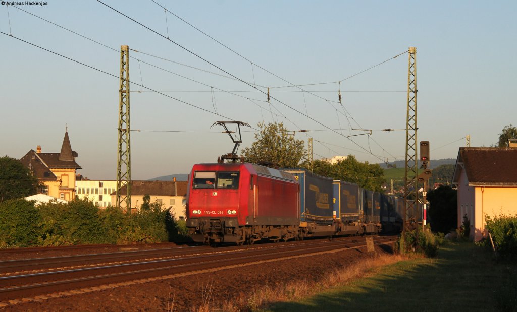 145 CL 014 mit einem LKw Walter KLV bei Geisenheim 1.8.12