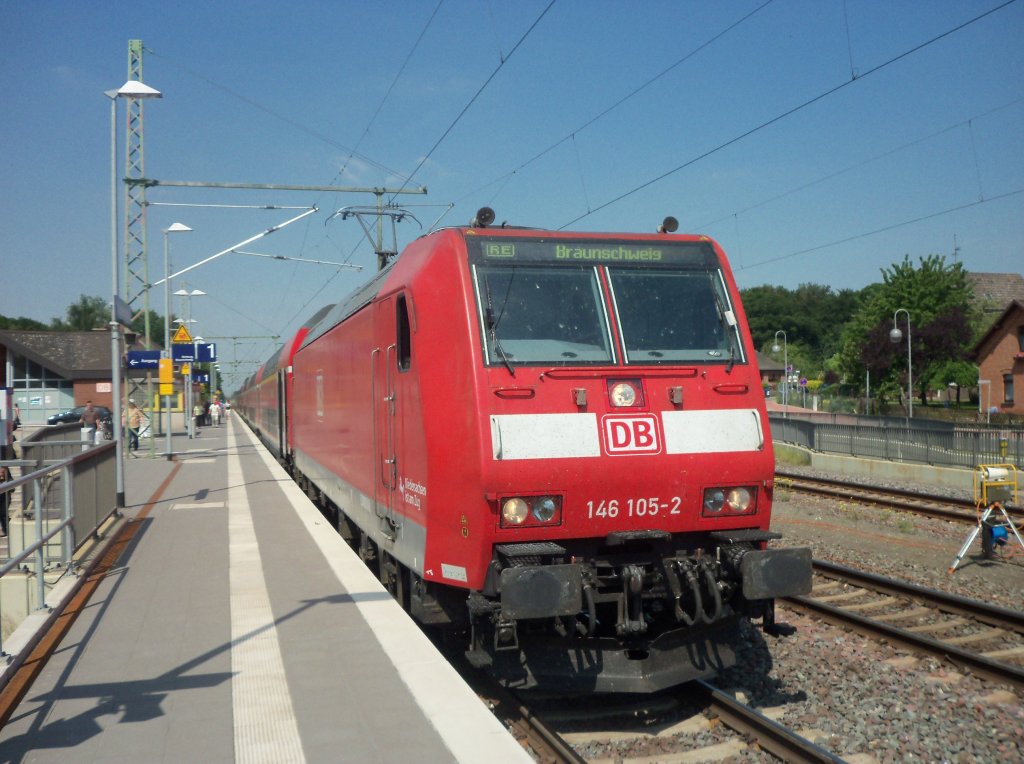 146 105-2, im Hmelerwald, am 24.06.2010.