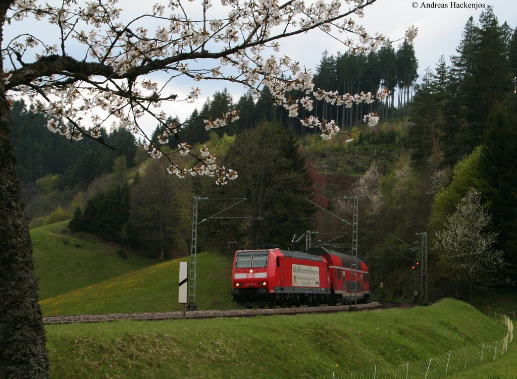 146 110-2 mit dem IRE 5185 (Karlsruhe Hbf-Kreuzlingen) am km 65,4 8.5.10