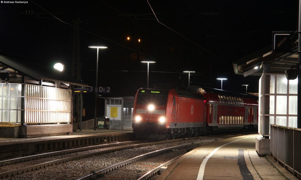 146 110-2  Mllheim (Baden)  mit dem RE 4719 (Karlsruhe Hbf-Konstanz) in Triberg 23.11.12