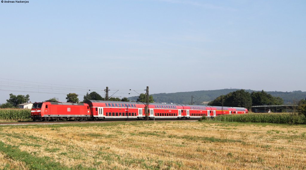 146 114-4 mit dem RE 26511 (Offenburg-Basel Bad Bf) bei Kollmarsreute 14.8.12
