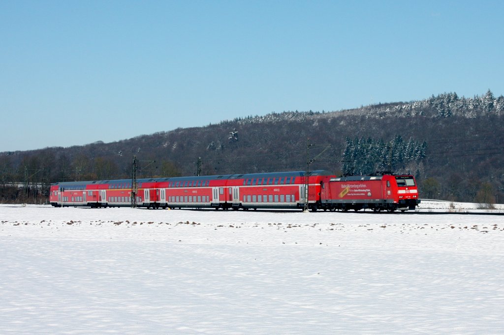 146 115-1 bei Kollmarsreute am 10.02.2013