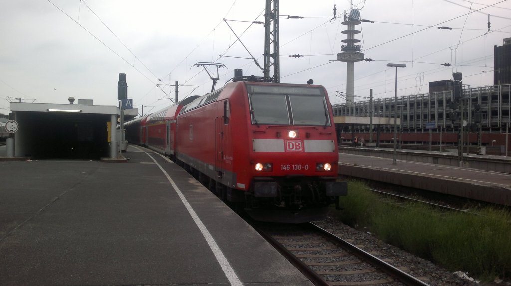 146 130 verlsst Hannover HBF am 13.08.2011 in Richtung Lehrte.