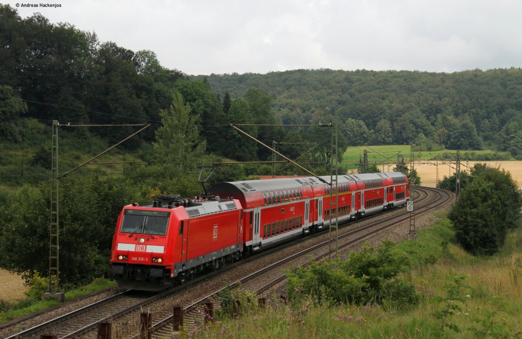 146 218-3 mit dem IRE 4227 (Stuttgart Hbf-Lindau Hbf) bei Urspring 28.711