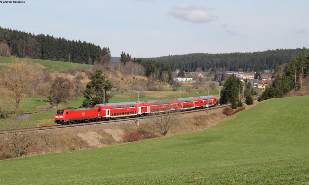 146 229-0 mit dem IRE 5315 (Karlsruhe Hbf-Kreuzlingen) bei Peterzell 17.4.13