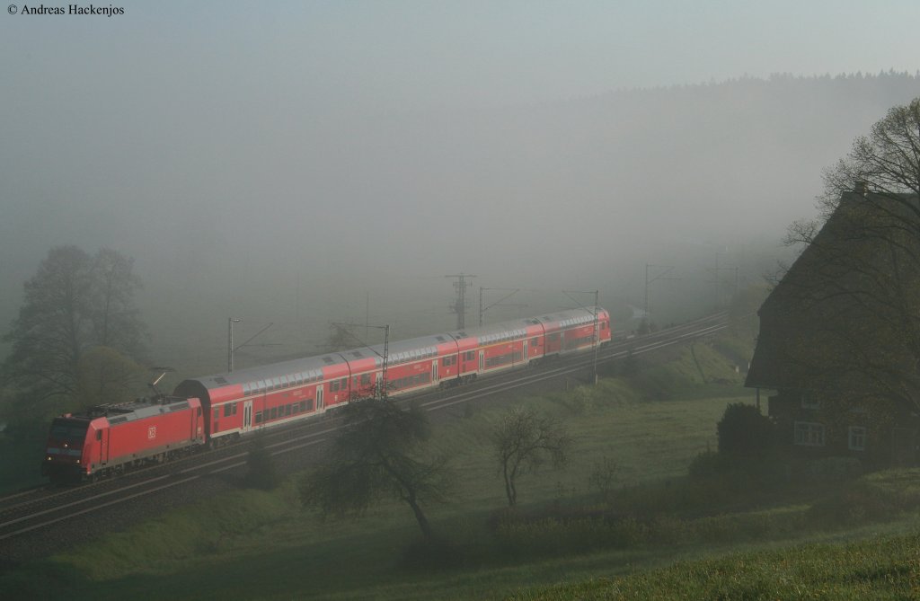 146 230-8 mit dem RE 4701 (Karlsruhe Hbf-Konstanz) im Groppertal 22.5.10