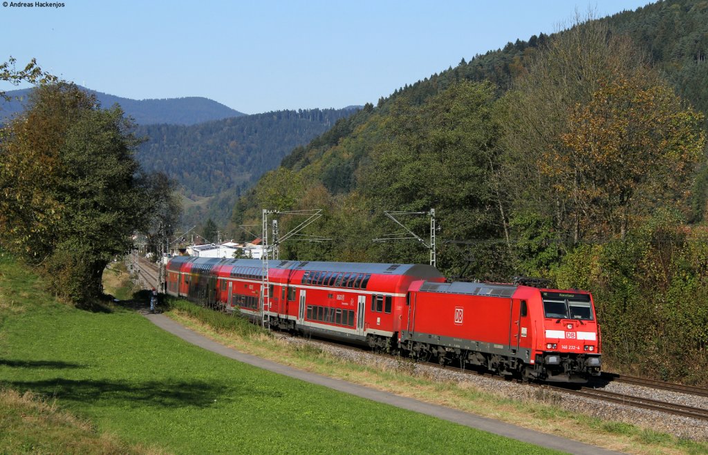 146 232-4 mit dem RE 4713 (Karlsruhe Hbf-Konstanz) bei Gutach 23.10.11