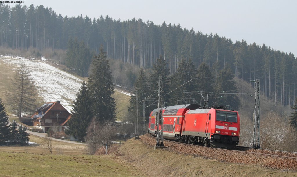 146 235-7 mit dem IRE 5321 (Karlsruhe Hbf-Kreuzlingen) bei St.Georgen 4.4.13