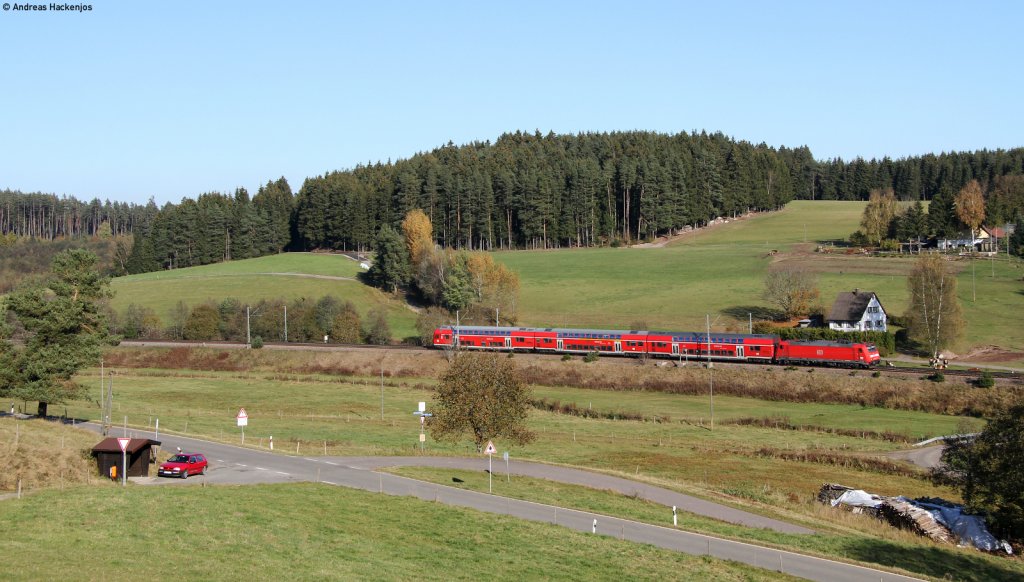 146 238-1 mit dem RE 5323 (Karlsruhe Hbf-Kreuzlingen) bei Stockburg 23.10.11