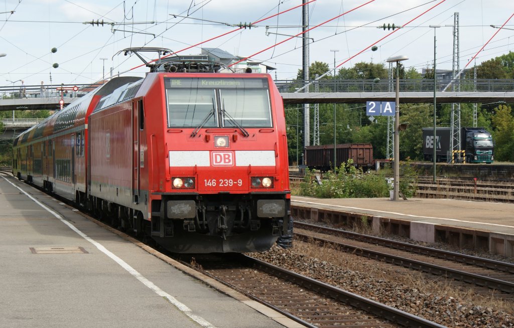 146 239-9 mit IRE nach Kreuzlingen in Villingen am 14.08.2011