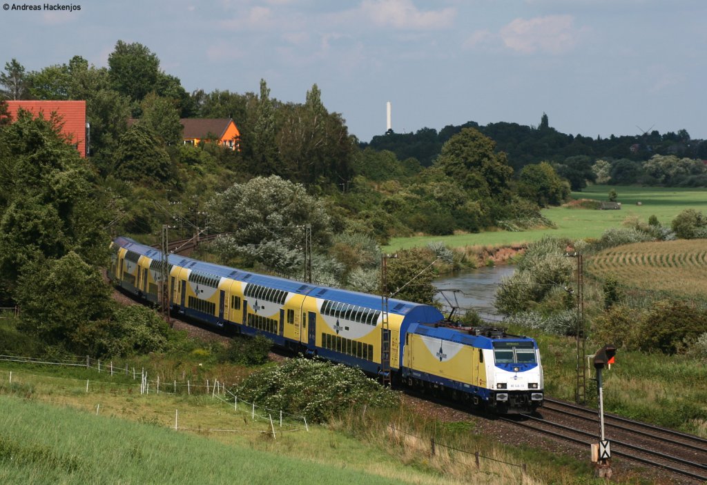 146 515-2 mit dem ME 80839 (Uelzen-Gttingen) bei Elze 19.8.10